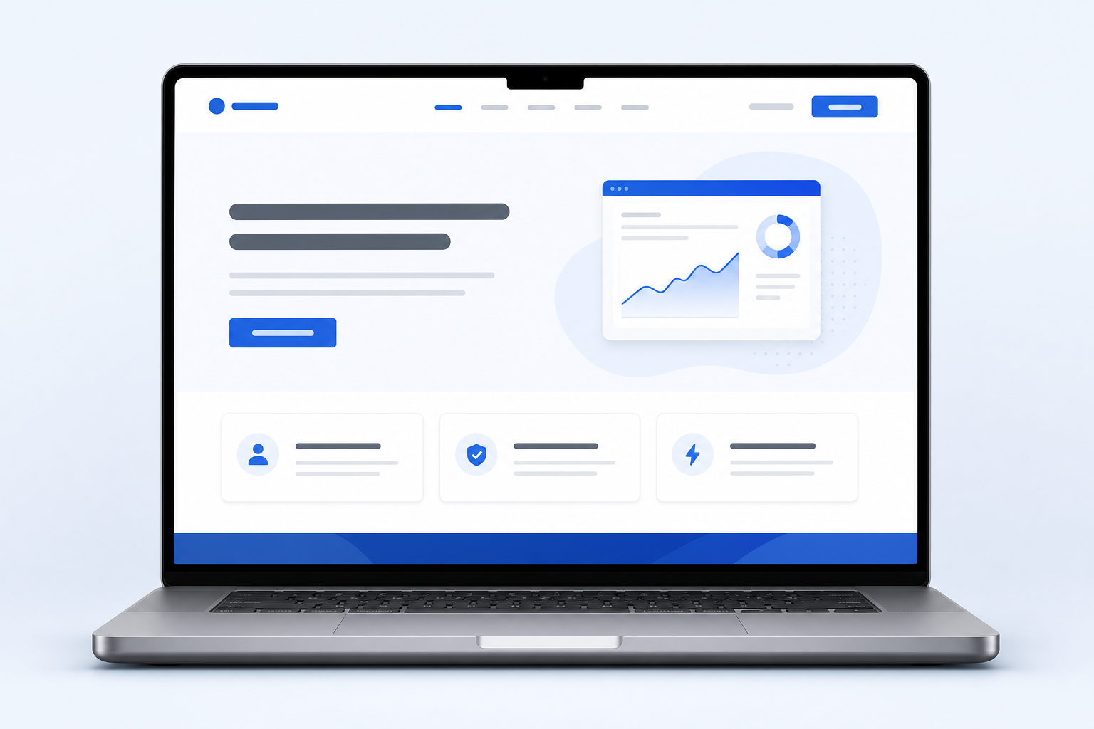 Modern business website template preview